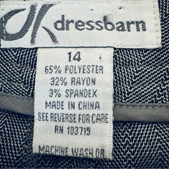 Dress Barn gray high-rise wide leg dress career pants size 14
 b64 - Picture 2 of 3